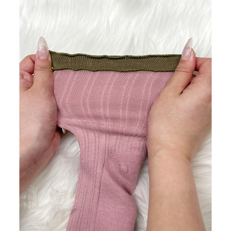 バイカラーメローフリルソックス | ad thie | 詳細画像24 