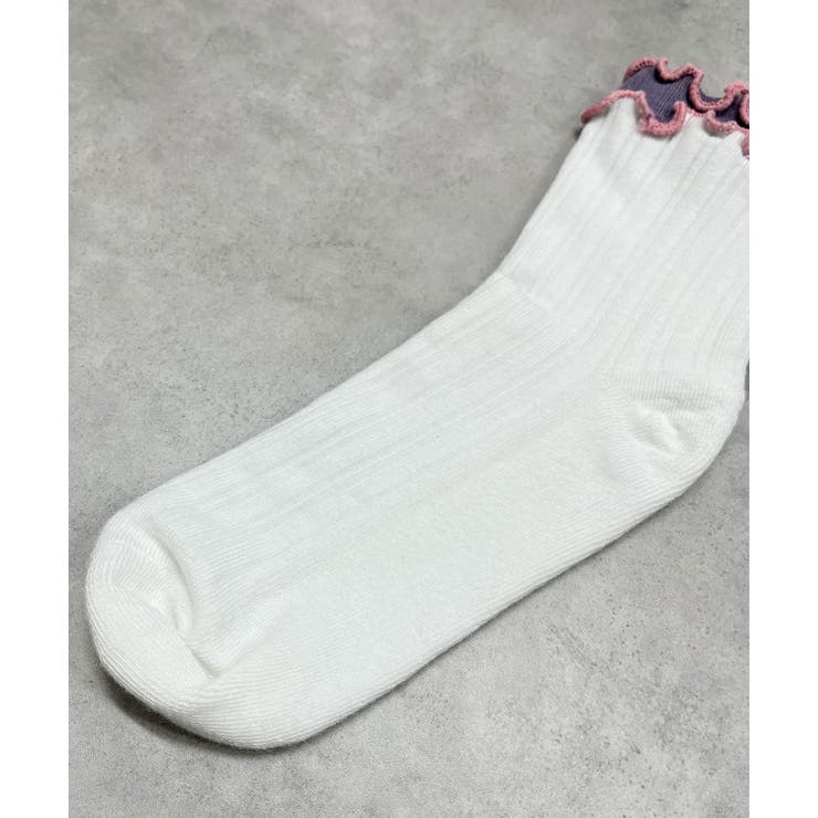 バイカラーメローフリルソックス | ad thie | 詳細画像25 