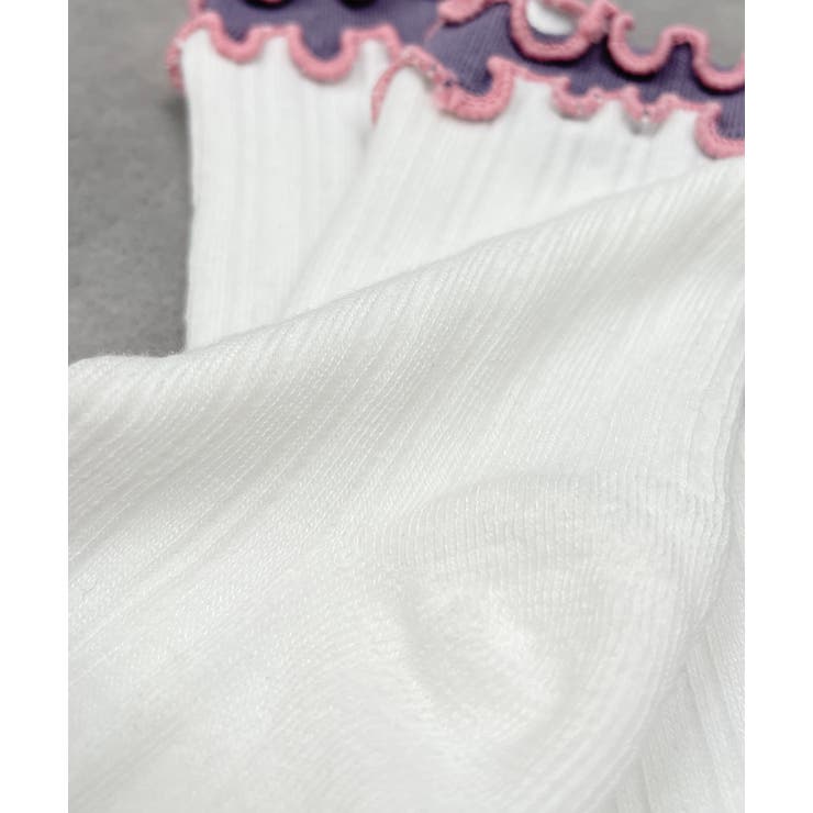 バイカラーメローフリルソックス | ad thie | 詳細画像27 