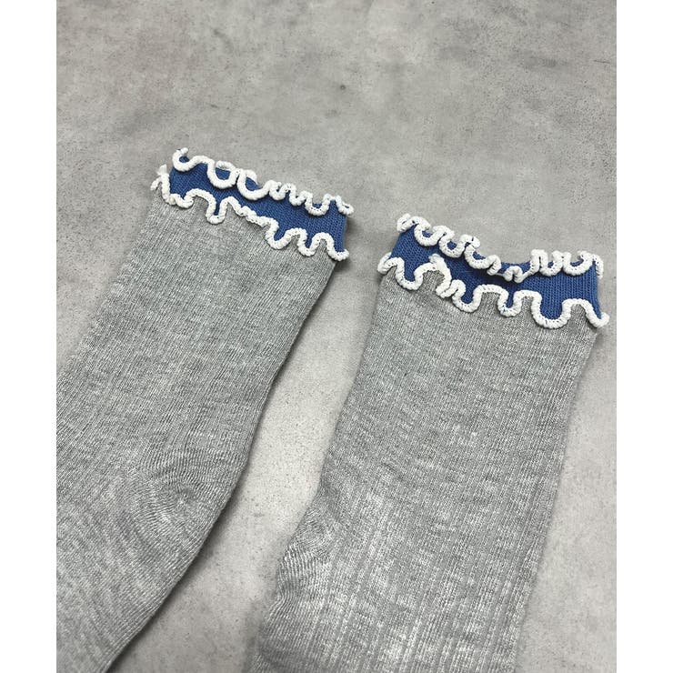 バイカラーメローフリルソックス | ad thie | 詳細画像4 