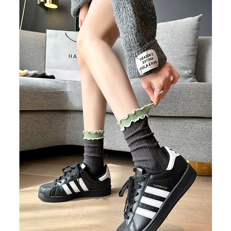 バイカラーメローフリルソックス | ad thie | 詳細画像5 