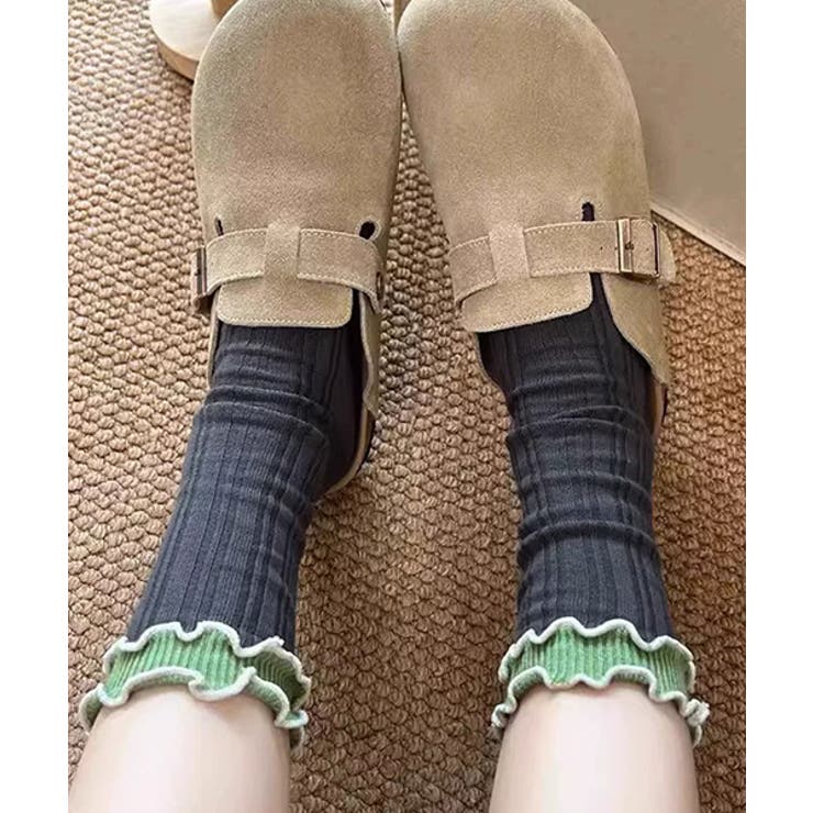 バイカラーメローフリルソックス | ad thie | 詳細画像7 