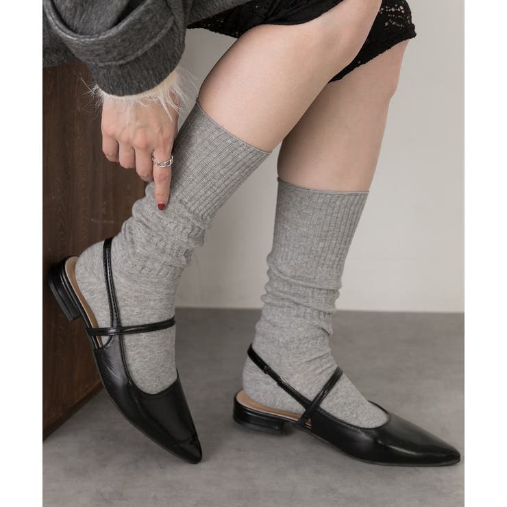 ライトグレー | シャーリング ルーズソックス | ad thie