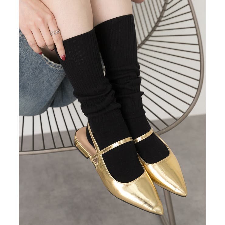 ブラック | シャーリング ルーズソックス | ad thie