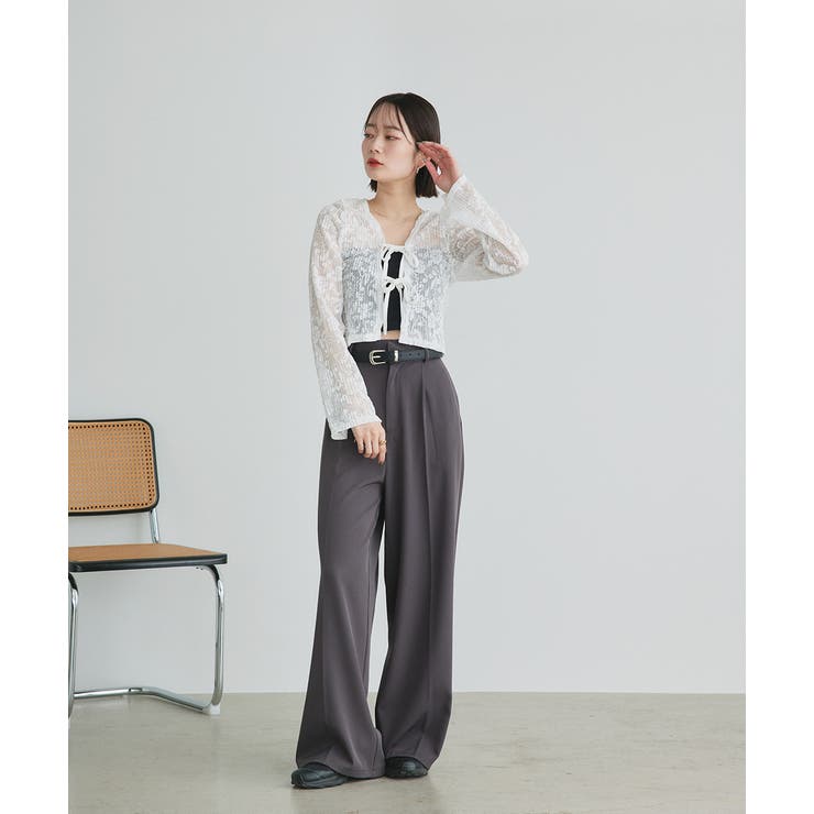 ショート丈リボンレースカーディガン | ad thie | 詳細画像10 