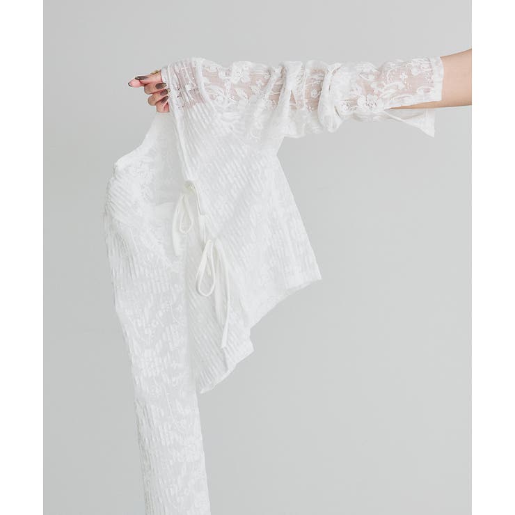 ショート丈リボンレースカーディガン | ad thie | 詳細画像9 