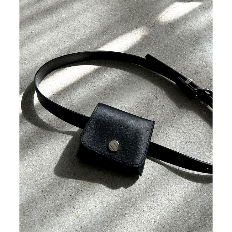 ブラック | ウエストベルトミニポーチ	 | ad thie