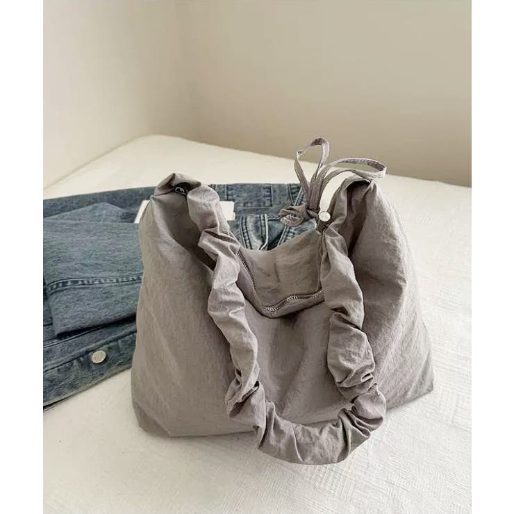 ライトグレー | ギャザーストラップショルダーバッグ | ad thie