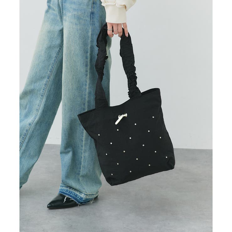 ギャザーハンドルビジュートートバッグ | ad thie | 詳細画像11 