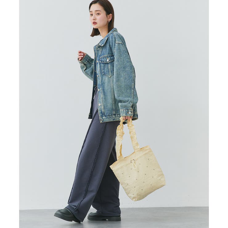 ギャザーハンドルビジュートートバッグ | ad thie | 詳細画像19 