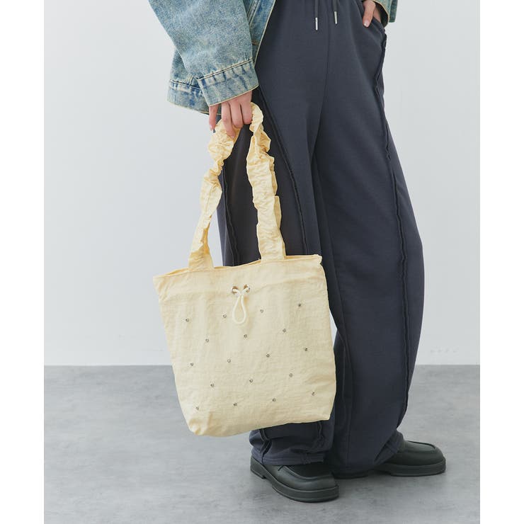 ギャザーハンドルビジュートートバッグ | ad thie | 詳細画像20 