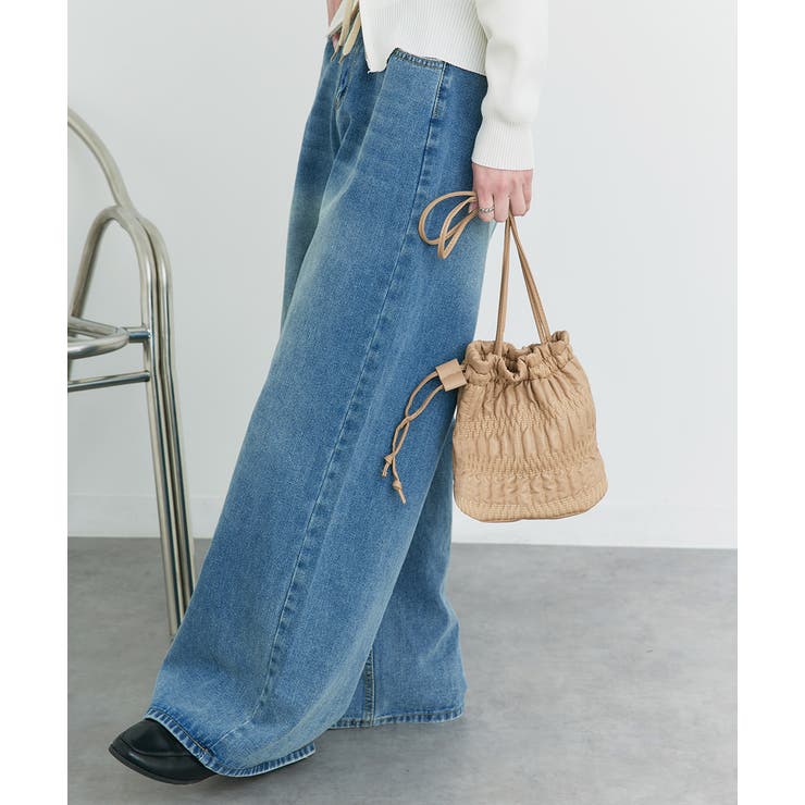 ウエストリボンワイドデニムパンツ | ad thie | 詳細画像29 