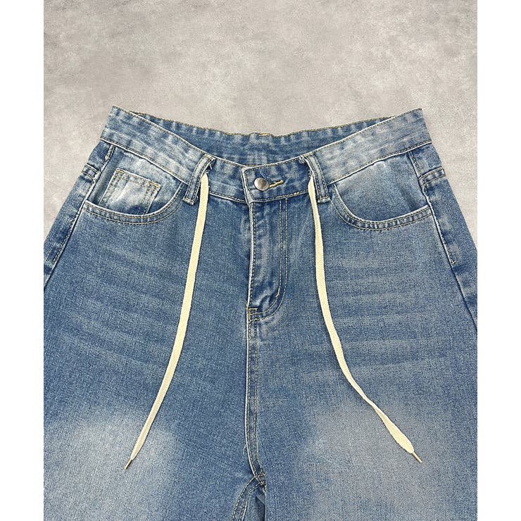 ウエストリボンワイドデニムパンツ | ad thie | 詳細画像32 