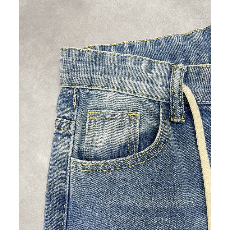 ウエストリボンワイドデニムパンツ | ad thie | 詳細画像33 