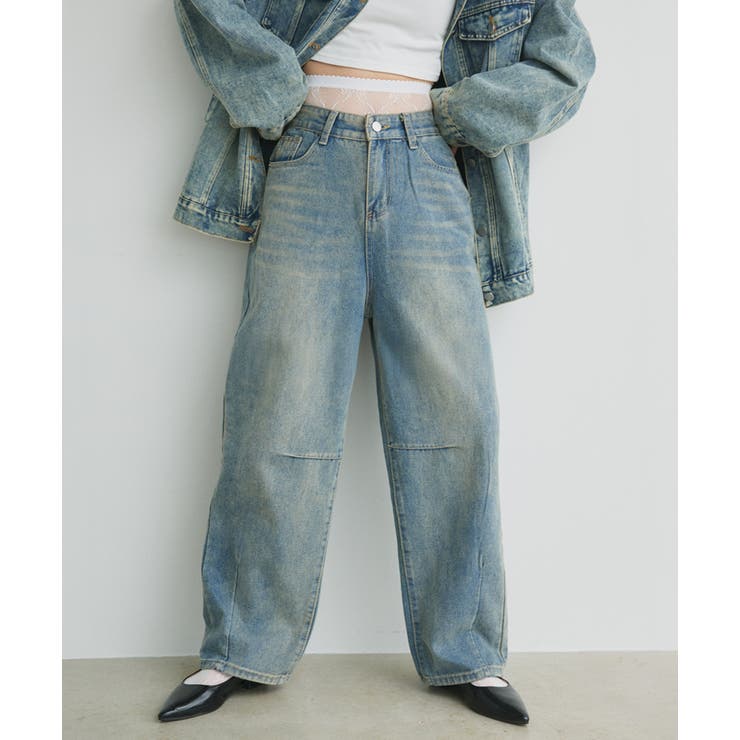 ルーズシルエットカーブデニムパンツ | ad thie | 詳細画像20 