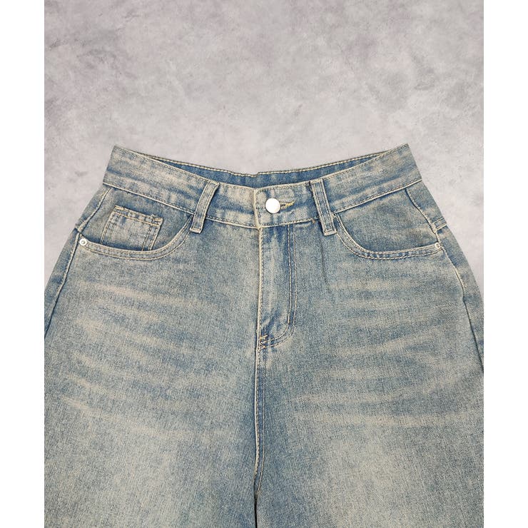 ルーズシルエットカーブデニムパンツ | ad thie | 詳細画像22 