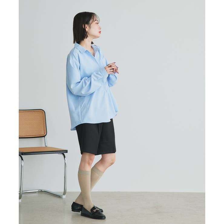 ポケット付きベーシックビッグシャツ | ad thie | 詳細画像10 