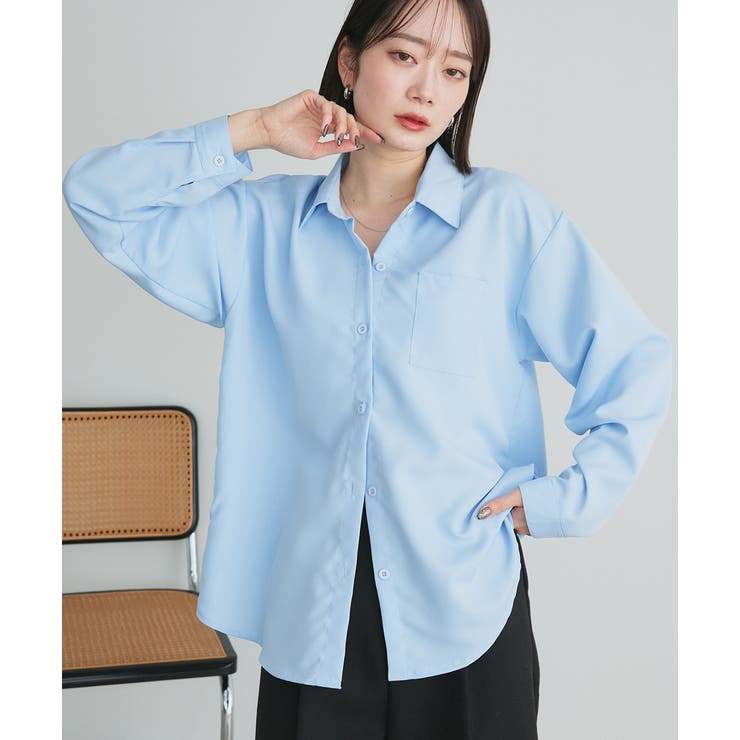 ポケット付きベーシックビッグシャツ | ad thie | 詳細画像13 