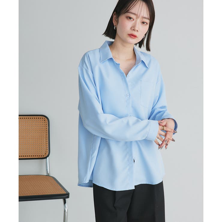 ポケット付きベーシックビッグシャツ | ad thie | 詳細画像14 