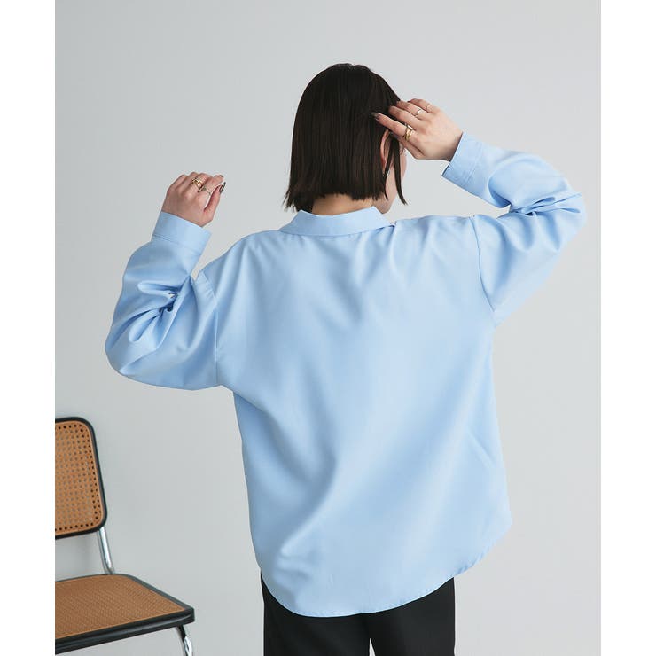 ポケット付きベーシックビッグシャツ | ad thie | 詳細画像15 