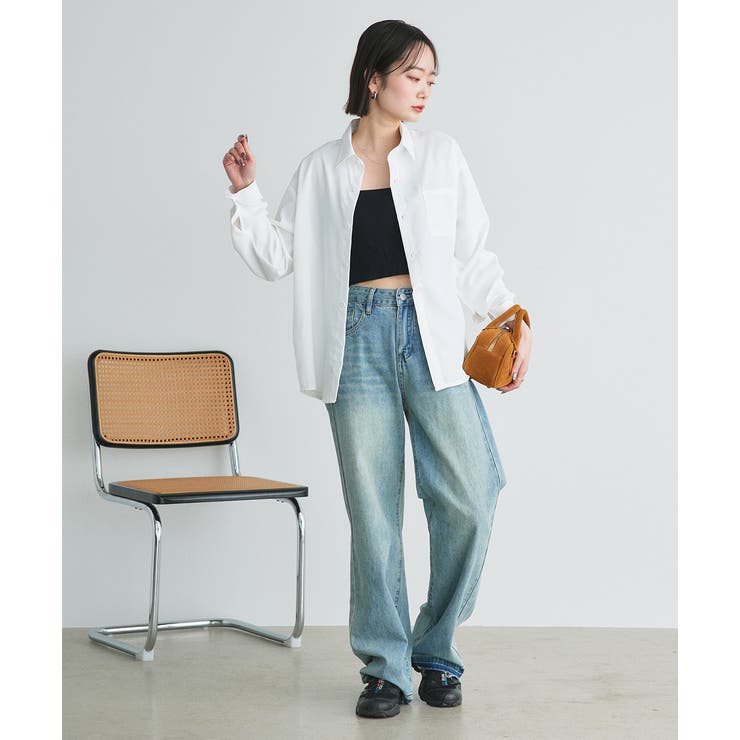 ポケット付きベーシックビッグシャツ | ad thie | 詳細画像2 