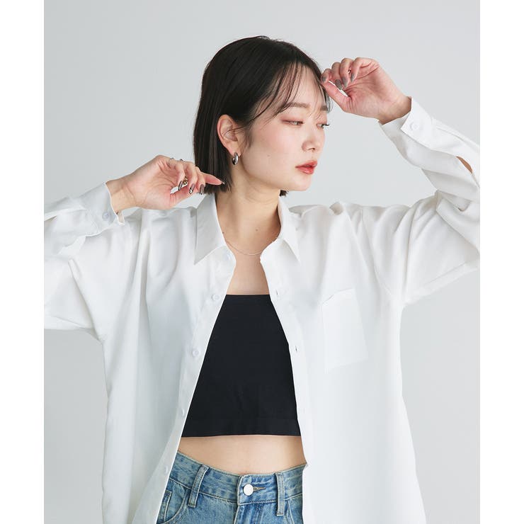 ポケット付きベーシックビッグシャツ | ad thie | 詳細画像7 