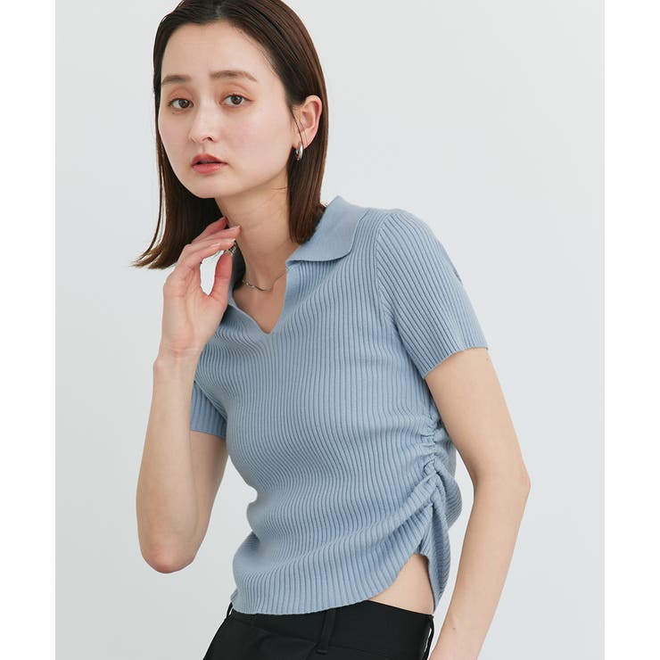 アブストラクトシャギーモヘアライク ルーズクルーネックニット