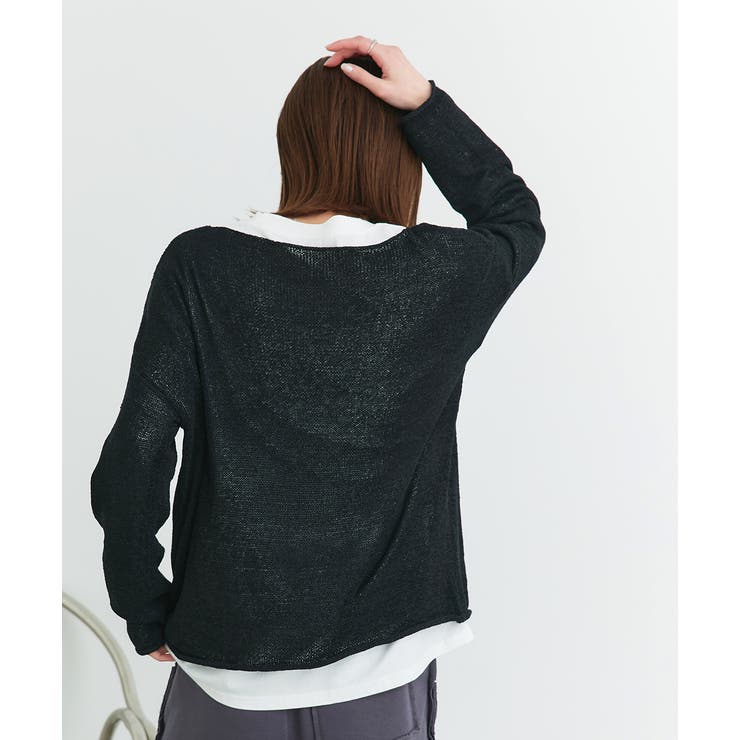 シアーメッシュルーズニットプルオーバー | ad thie | 詳細画像13 