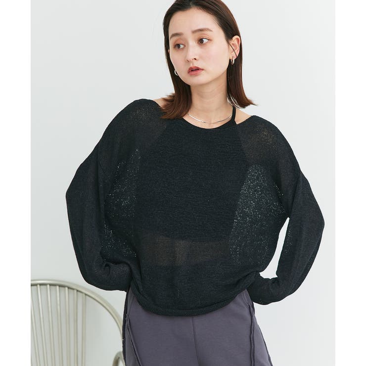 シアーメッシュルーズニットプルオーバー | ad thie | 詳細画像19 