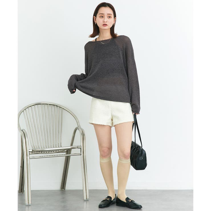 シアーメッシュルーズニットプルオーバー | ad thie | 詳細画像2 