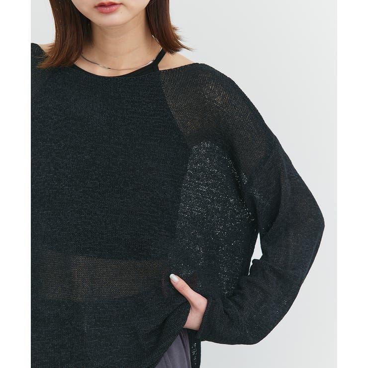 シアーメッシュルーズニットプルオーバー | ad thie | 詳細画像20 