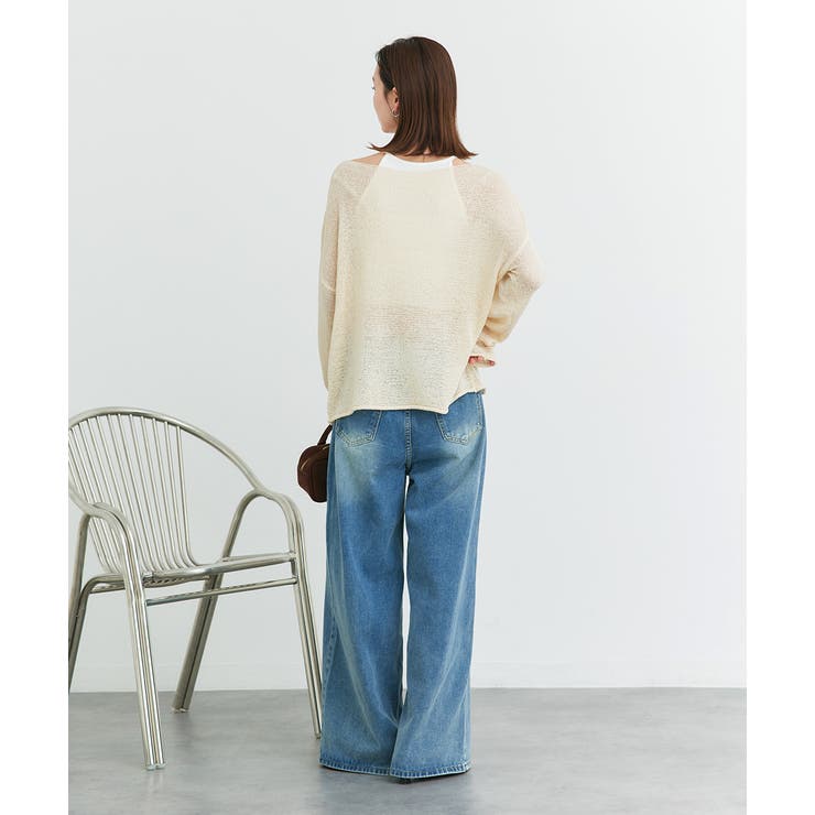 シアーメッシュルーズニットプルオーバー | ad thie | 詳細画像24 