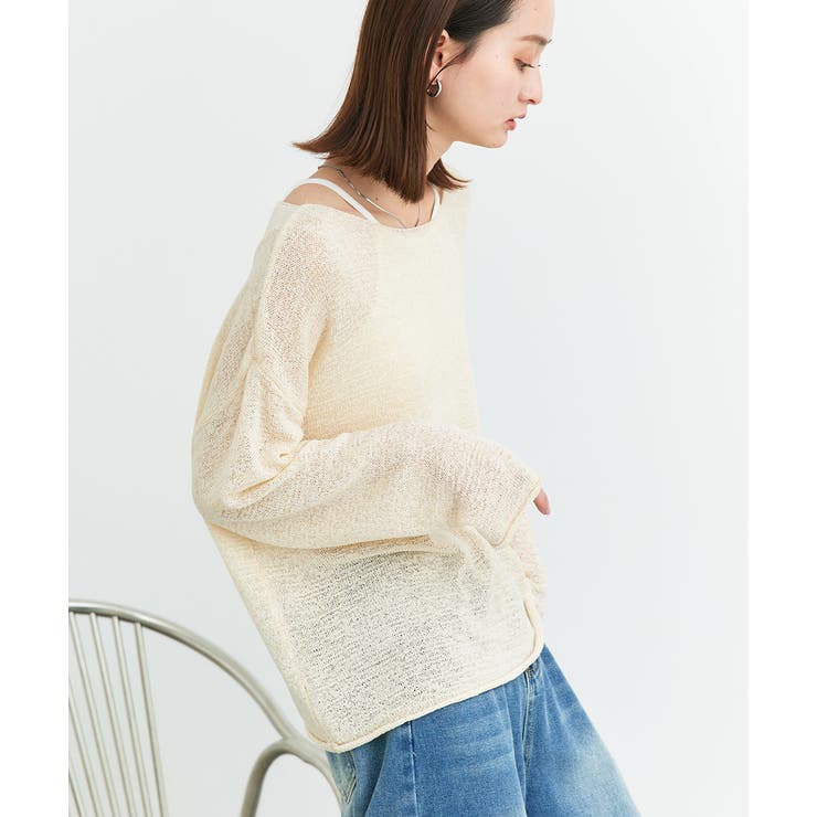 シアーメッシュルーズニットプルオーバー | ad thie | 詳細画像29 