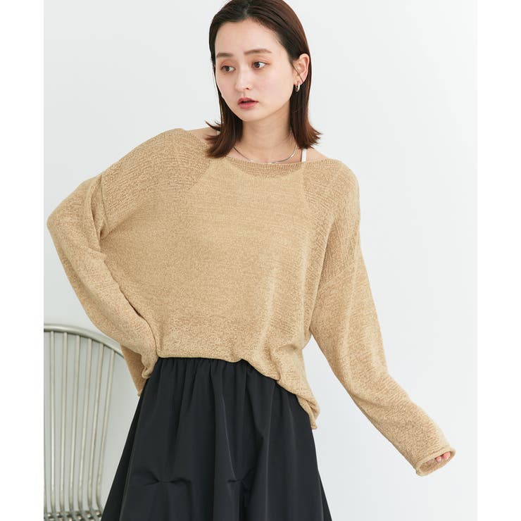 シアーメッシュルーズニットプルオーバー | ad thie | 詳細画像34 