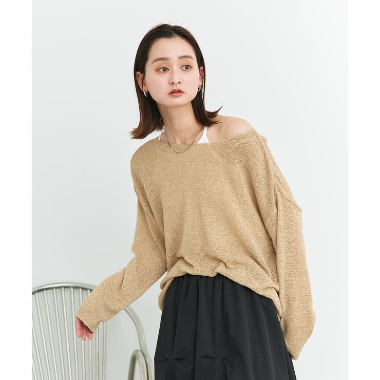 シアーメッシュルーズニットプルオーバー | ad thie | 詳細画像36 