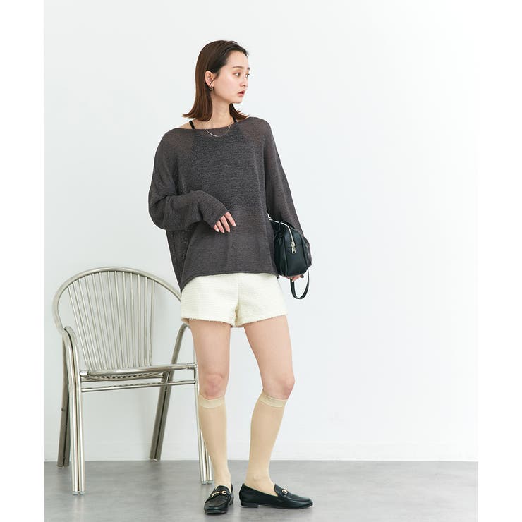 シアーメッシュルーズニットプルオーバー | ad thie | 詳細画像5 