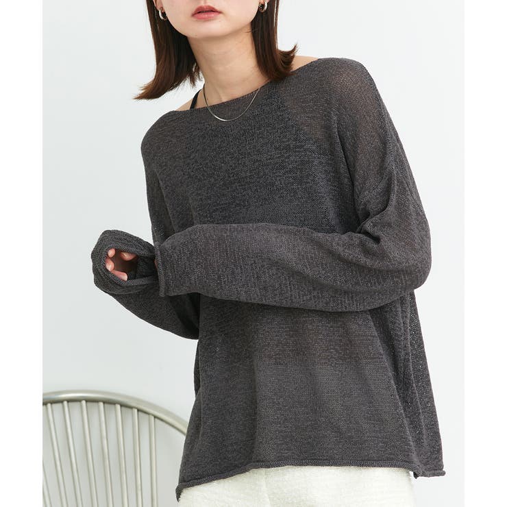 シアーメッシュルーズニットプルオーバー | ad thie | 詳細画像7 