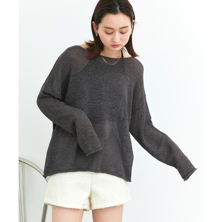 シアーメッシュルーズニットプルオーバー | ad thie | 詳細画像8 