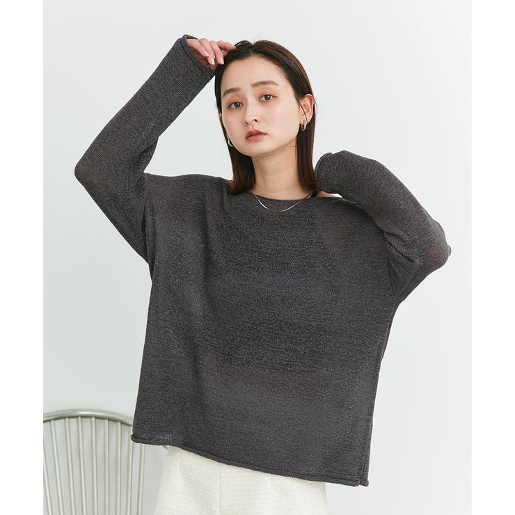 シアーメッシュルーズニットプルオーバー | ad thie | 詳細画像9 