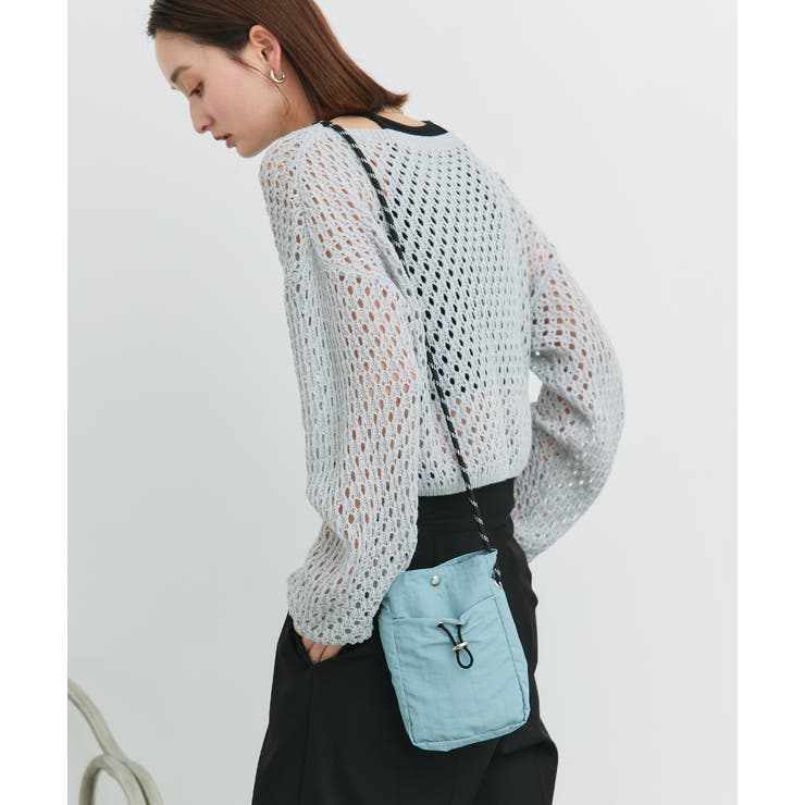 ライトブルー | ミニサコッシュショルダーバッグ | ad thie