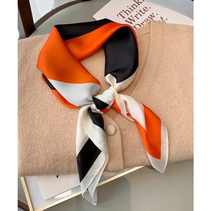 カラーブロッキングスカーフ | ad thie | 詳細画像34 