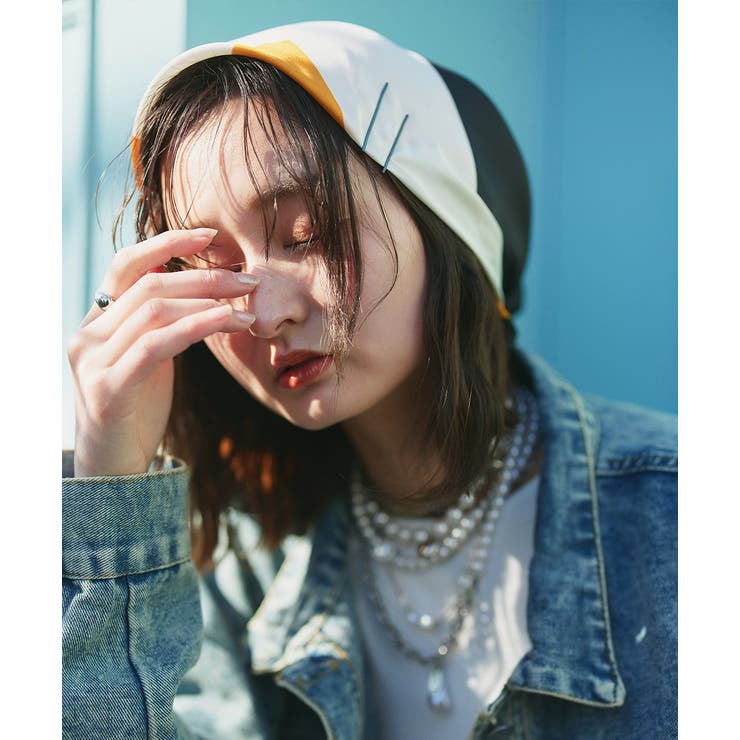 カラーブロッキングスカーフ | ad thie | 詳細画像8 