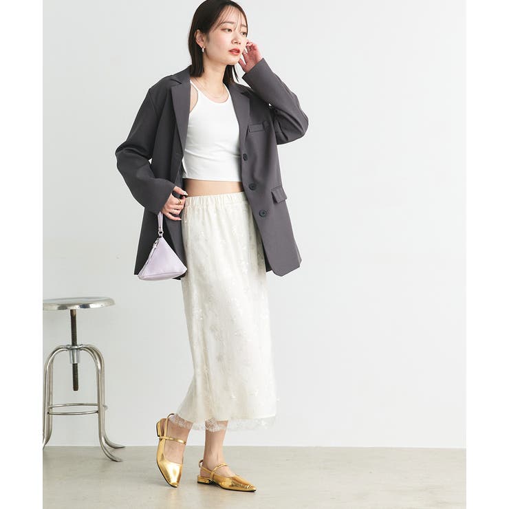 スパンコールレーススカート | ad thie | 詳細画像18 