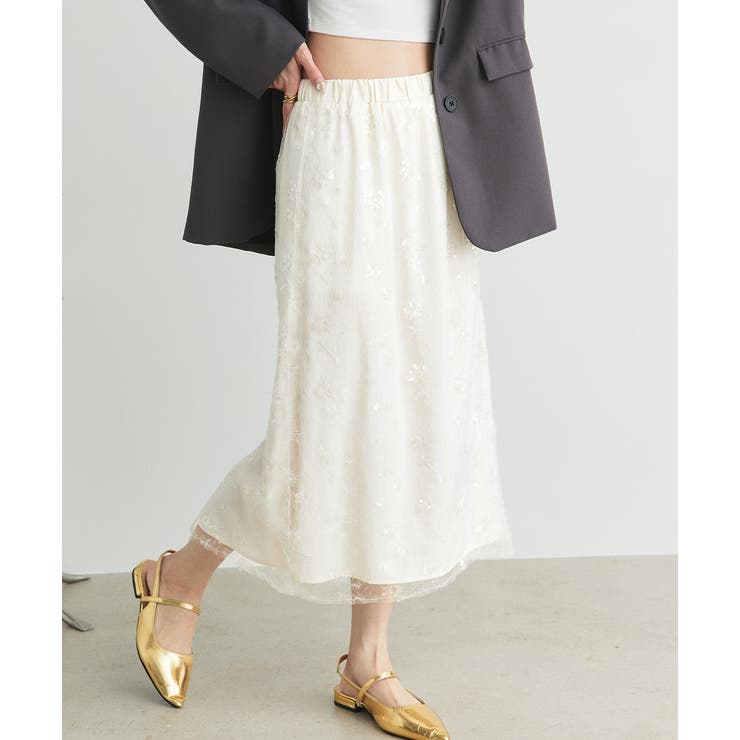 スパンコールレーススカート | ad thie | 詳細画像20 