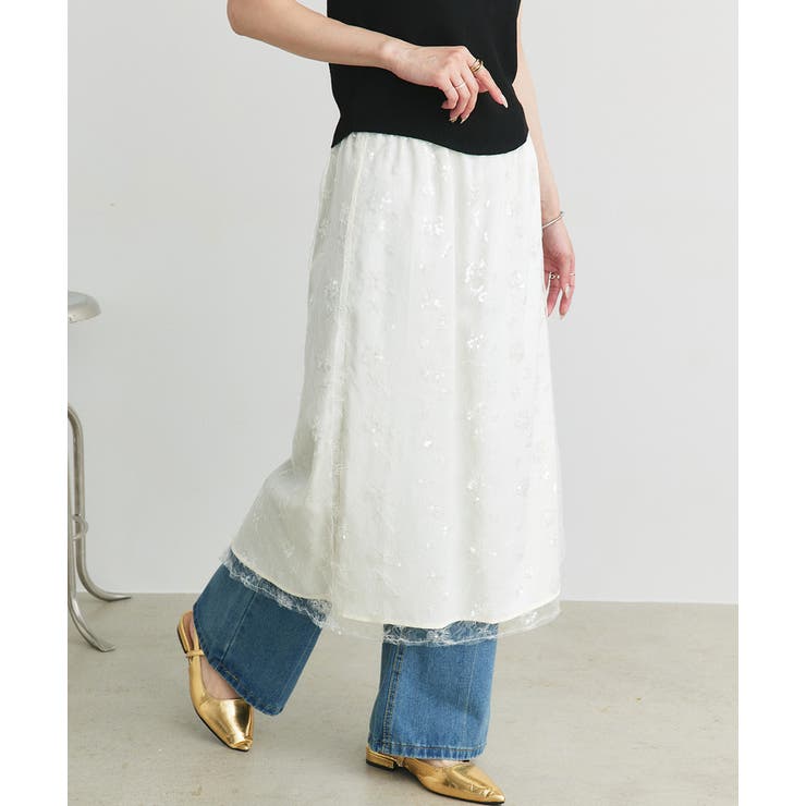 スパンコールレーススカート | ad thie | 詳細画像25 