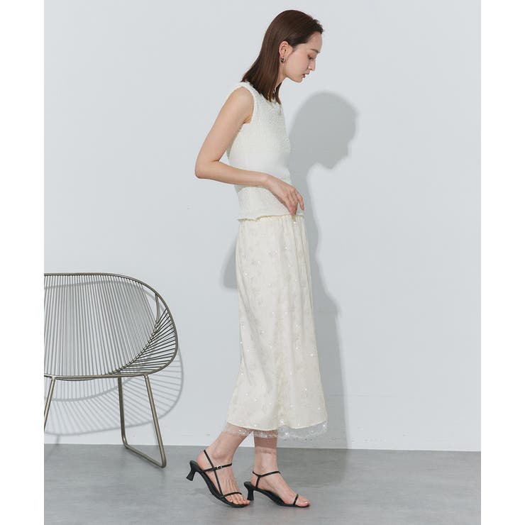 スパンコールレーススカート | ad thie | 詳細画像3 