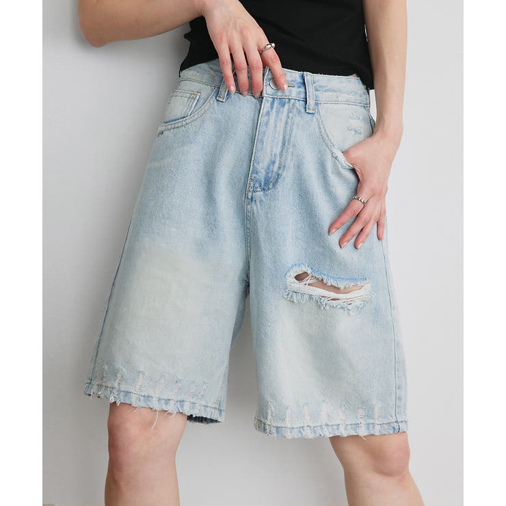 ヴィンテージライクハーフデニム | ad thie | 詳細画像12 