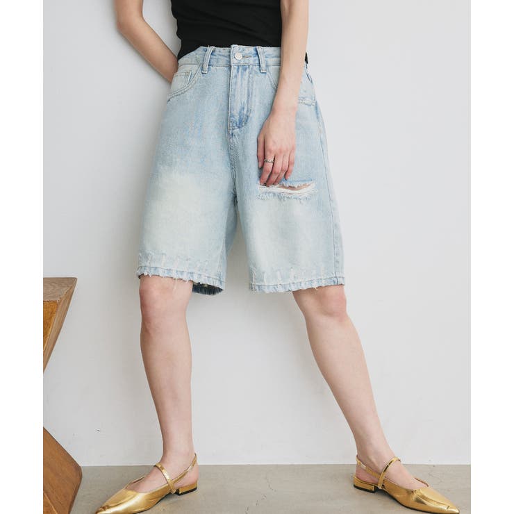 ヴィンテージライクハーフデニム | ad thie | 詳細画像14 