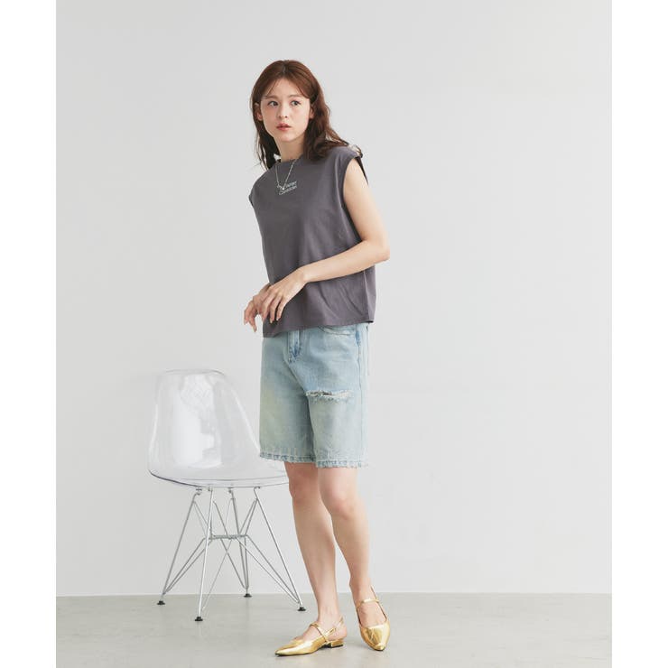 ヴィンテージライクハーフデニム | ad thie | 詳細画像18 