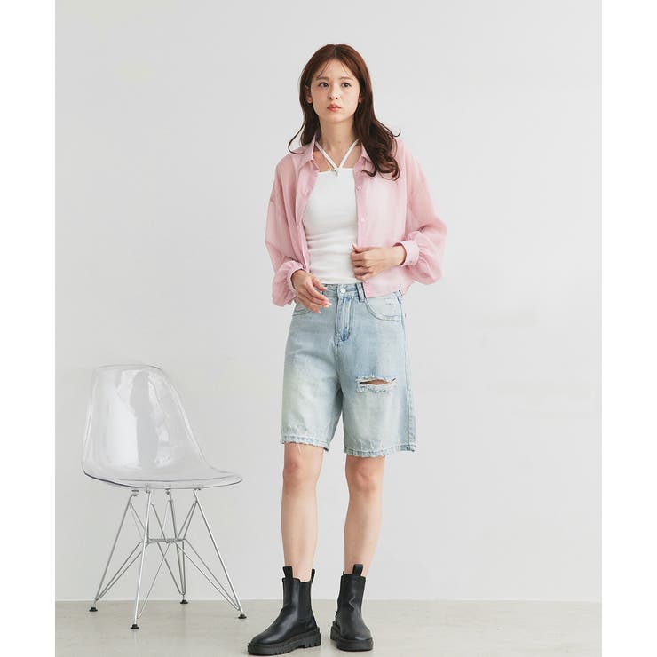 ヴィンテージライクハーフデニム | ad thie | 詳細画像25 